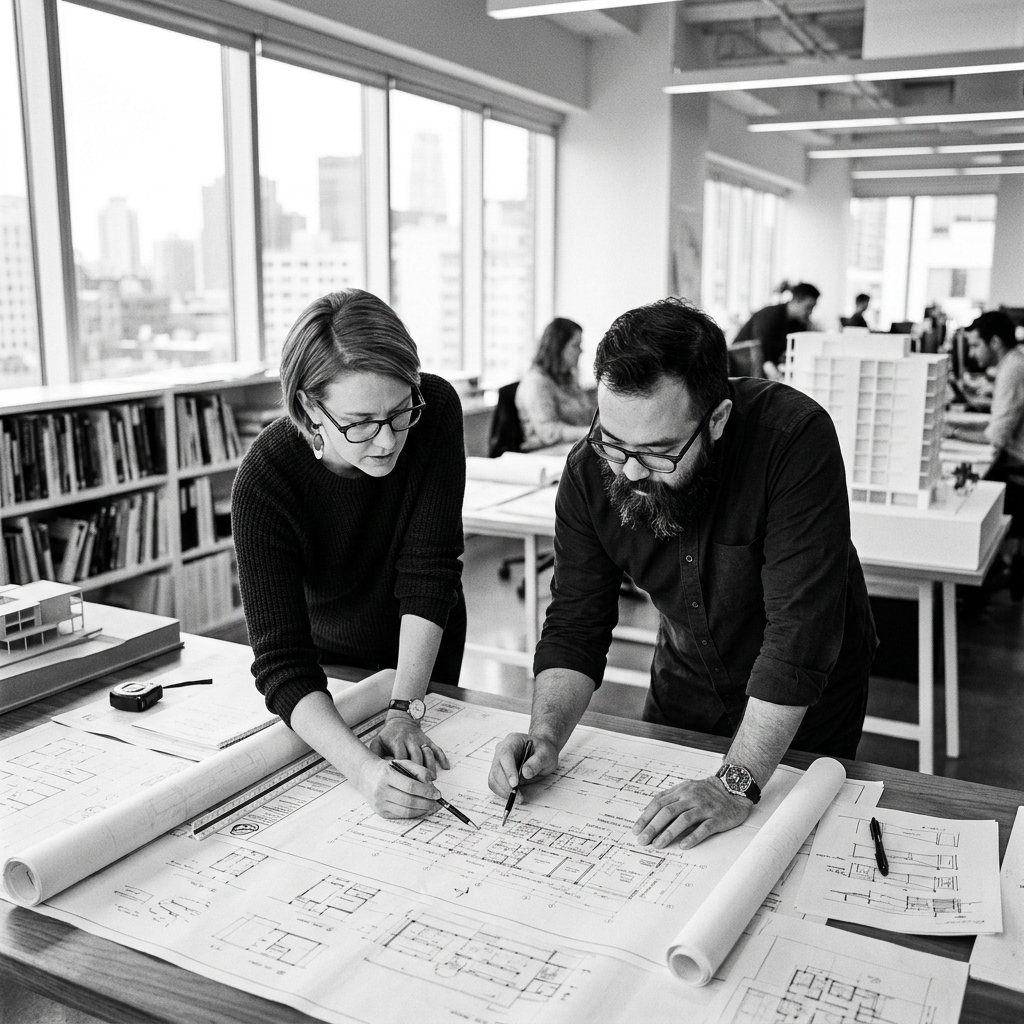 Architects working